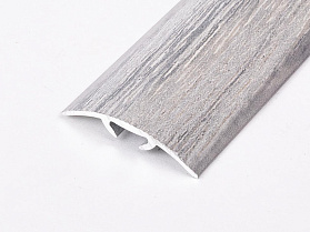 Порог (стык) Русский профиль  разноуровневый декорированный с дюб, 30*900 мм, Дуб хельсинки